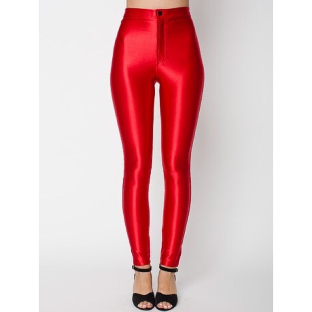 American Apparel Red Disco Pants